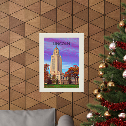 Lincoln Nebraska City Painting Poster