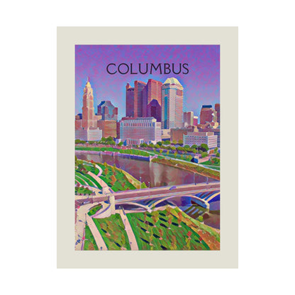 Columbus Ohio City Painting Poster