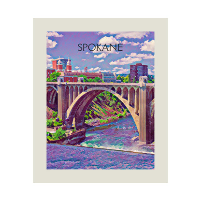 Spokane Washington City Painting Poster