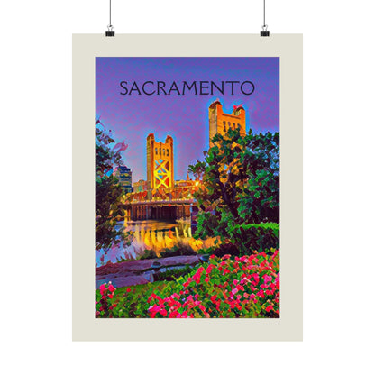 Sacramento California City Painting Poster