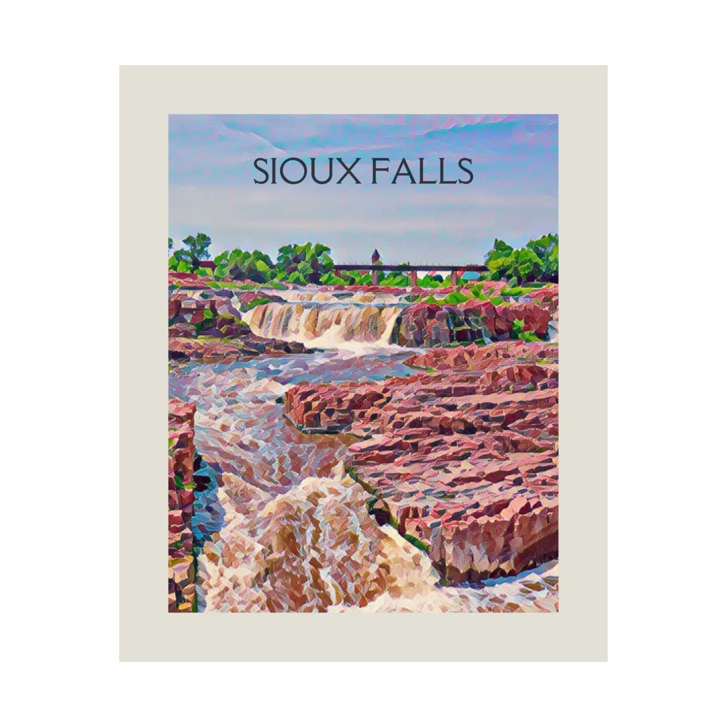 Sioux Falls South Dakota City Painting Poster