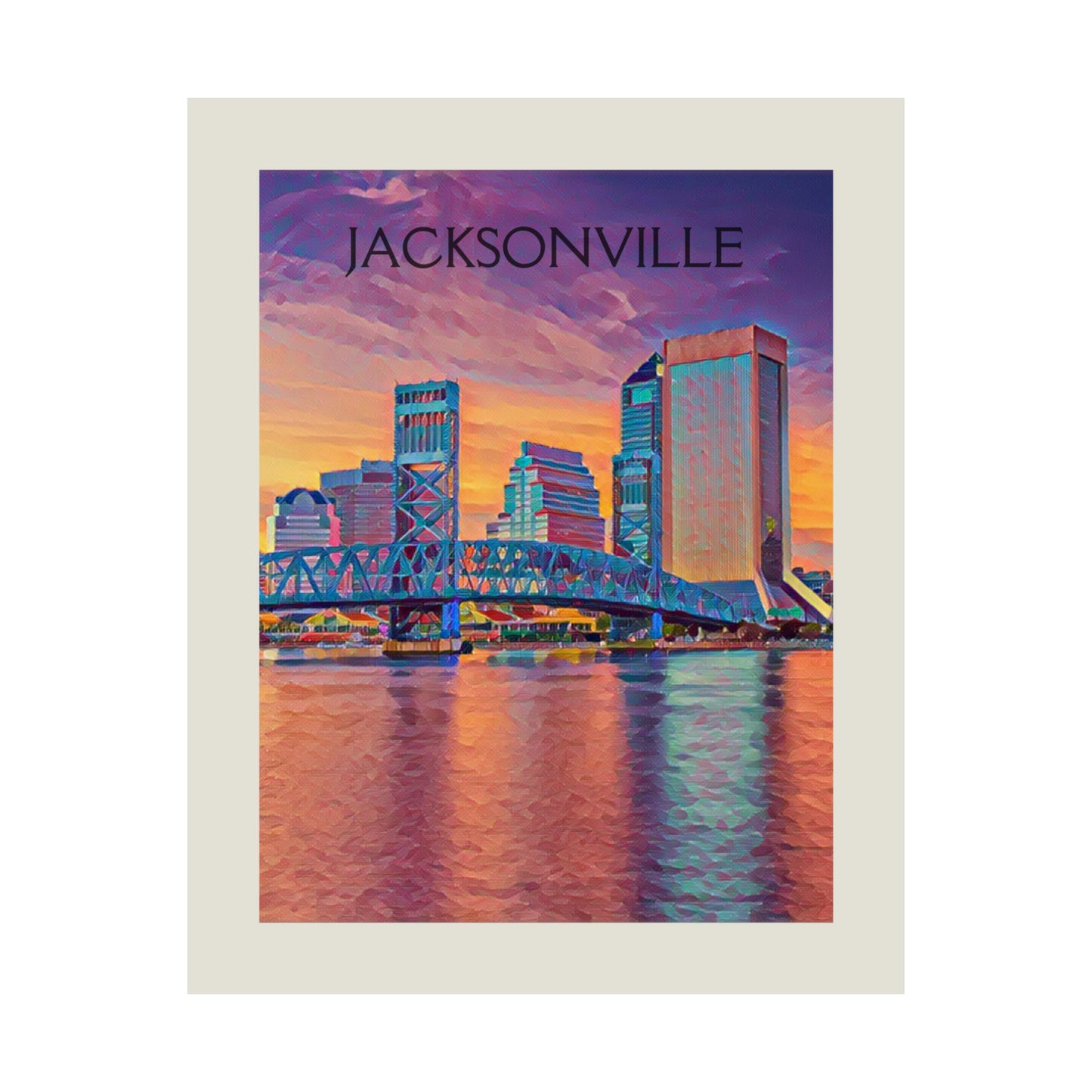 Jacksonville Florida City Painting Poster