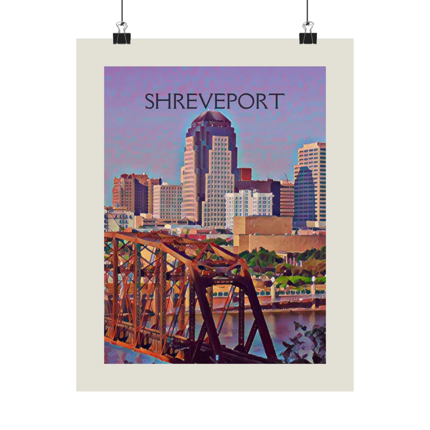 Shreveport Louisiana City Painting Poster