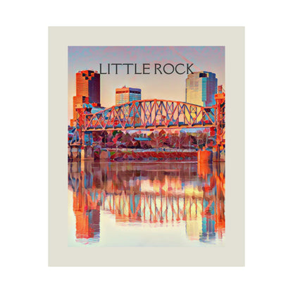 Little Rock Arkansas City Painting Poster