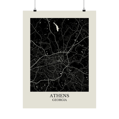 Athens Georgia Map Print