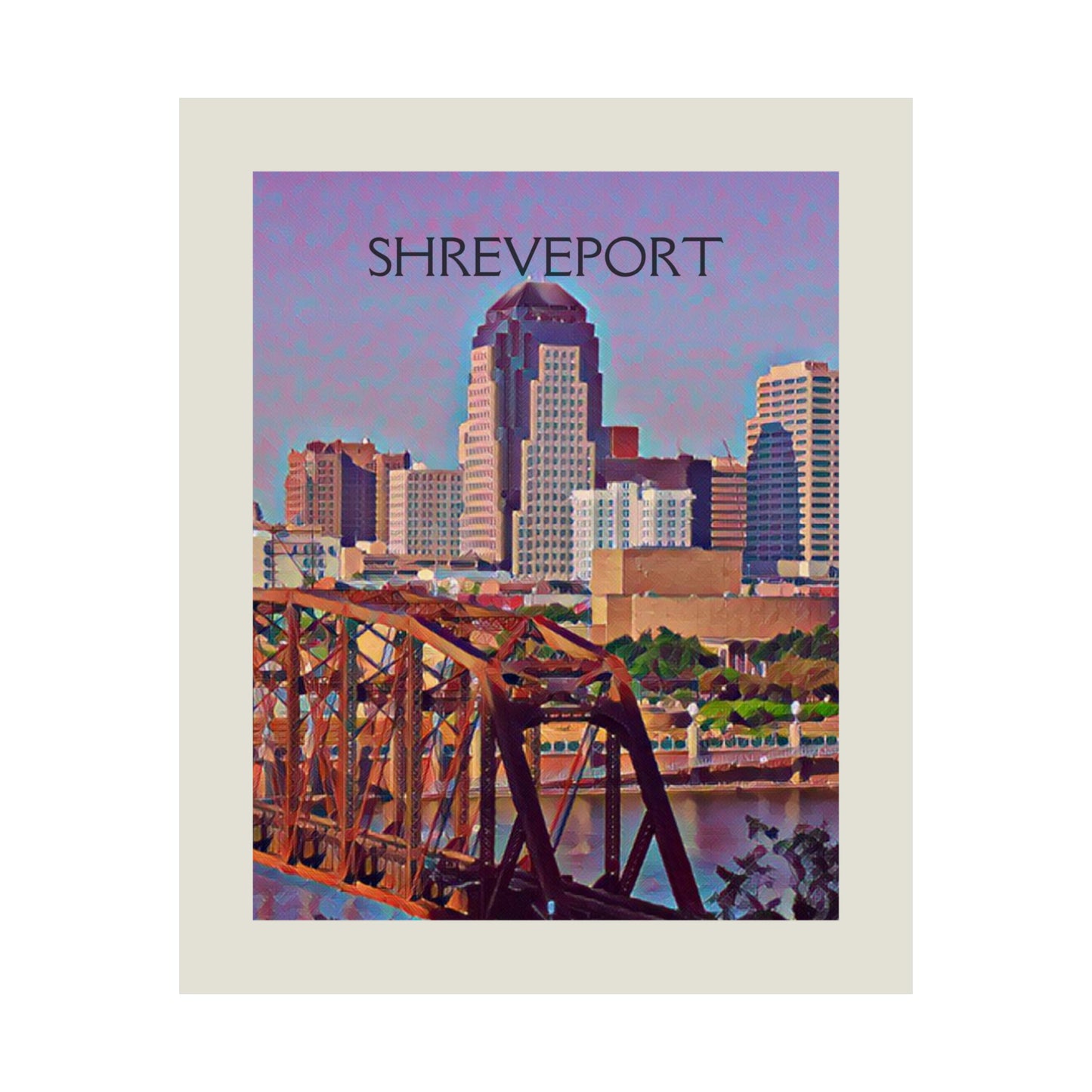 Shreveport Louisiana City Painting Poster