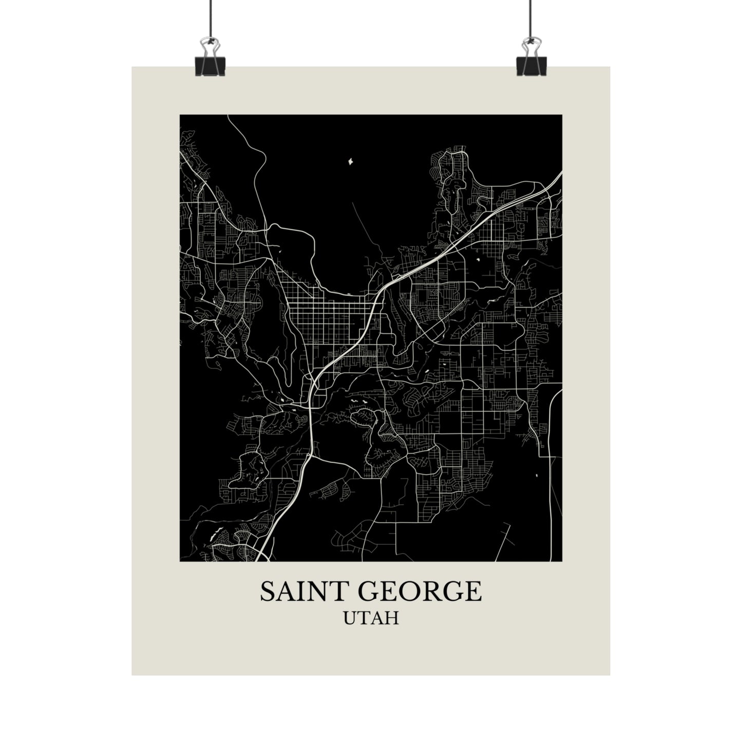 St George Utah Map Print