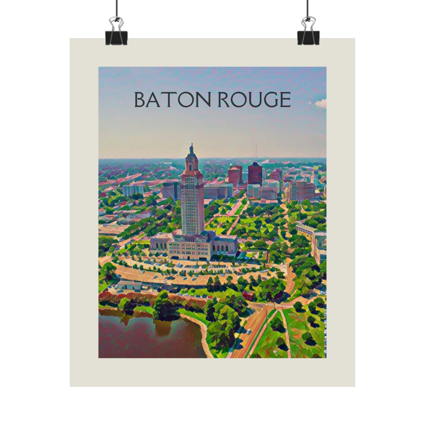 Baton Rouge Louisiana City Painting Poster