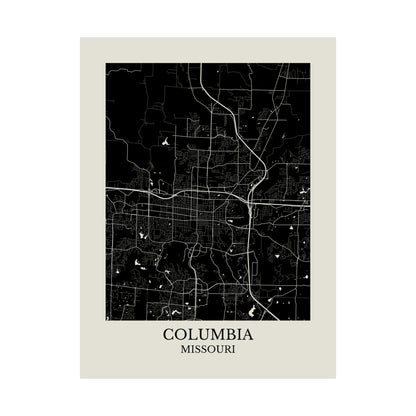 Columbia Missouri Map Print