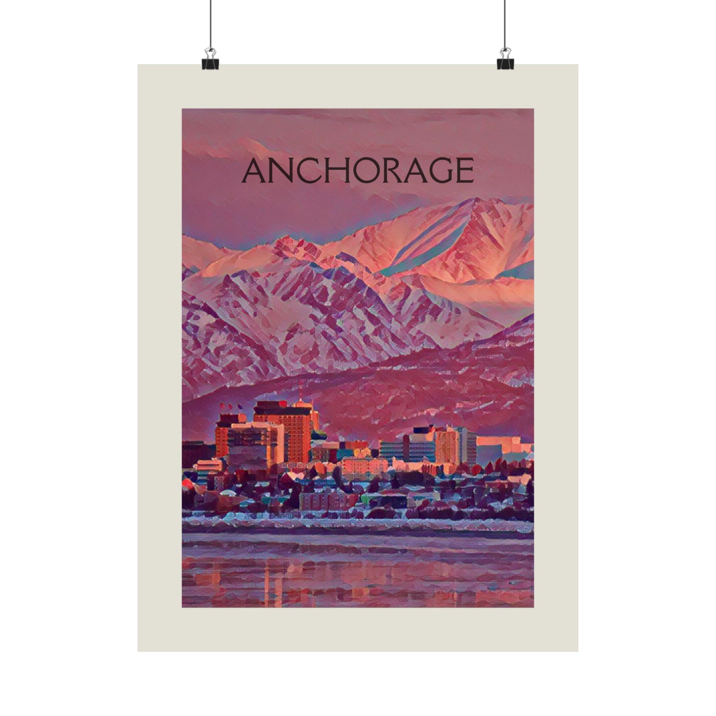 Anchorage Alaska City Painting Poster