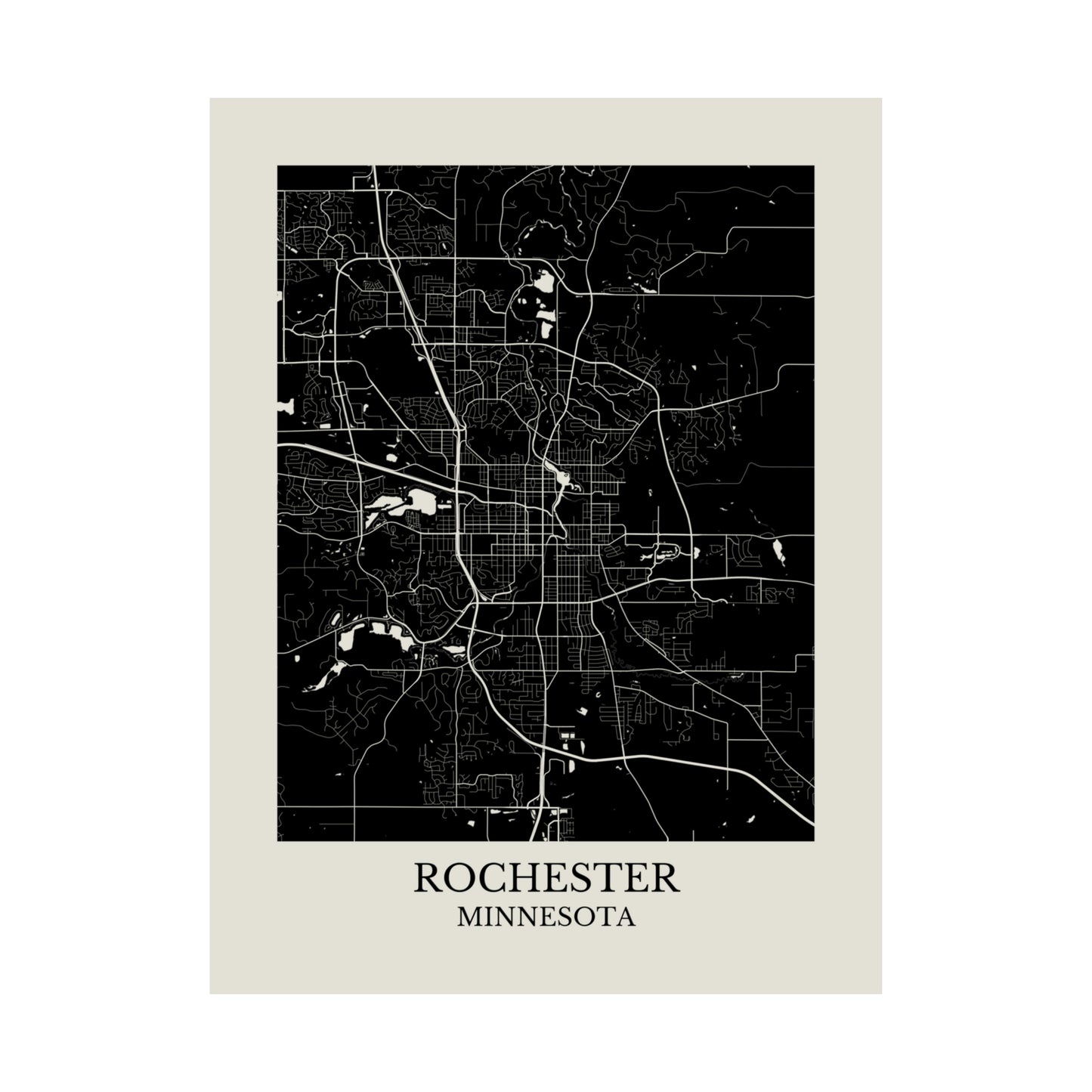 Rochester Minnesota Map Print