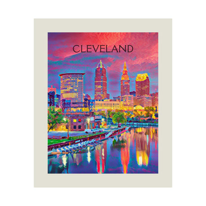 Cleveland Ohio City Painting Poster