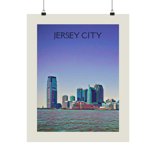 Jersey City NJ City Painting Poster