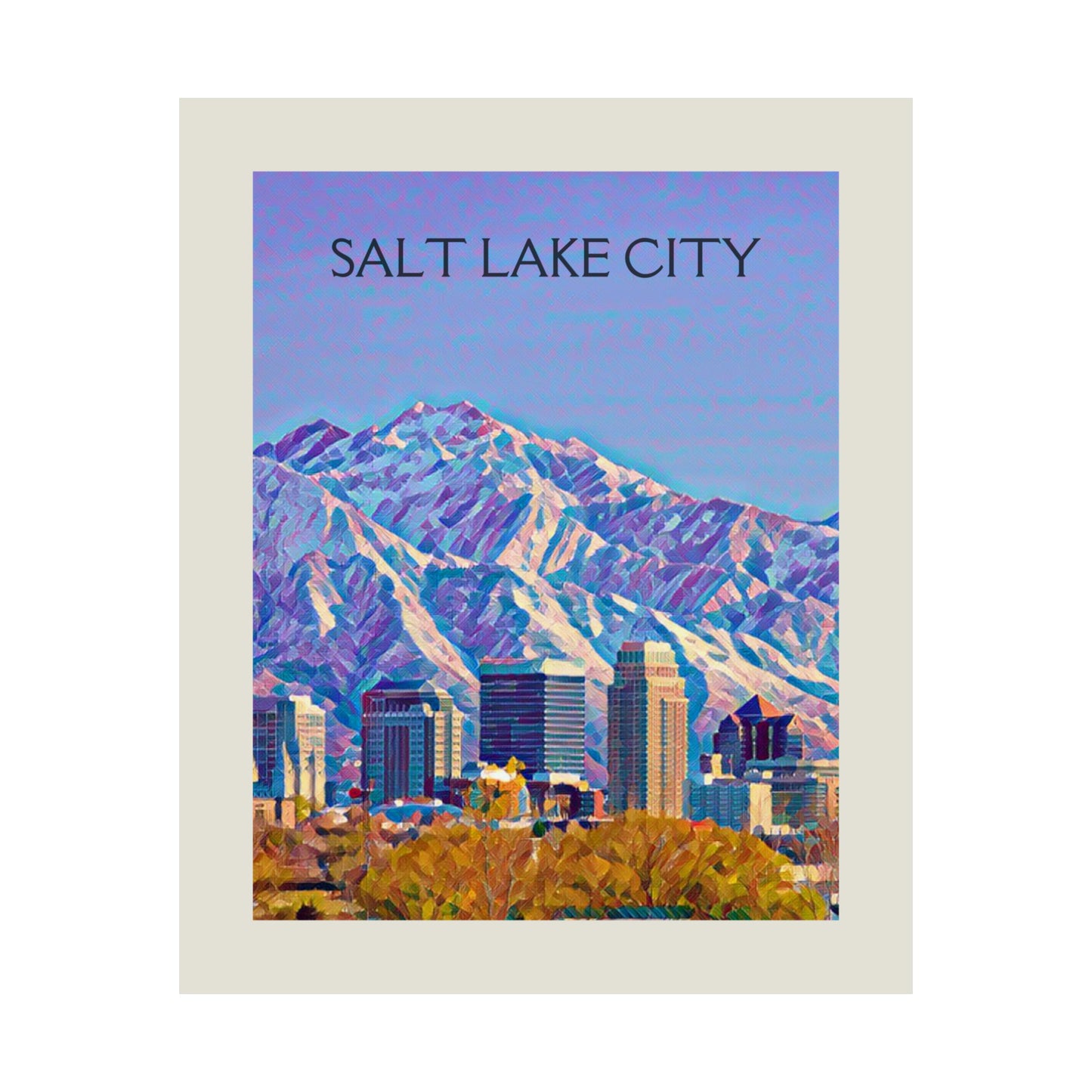 Salt Lake City Utah City Painting Poster