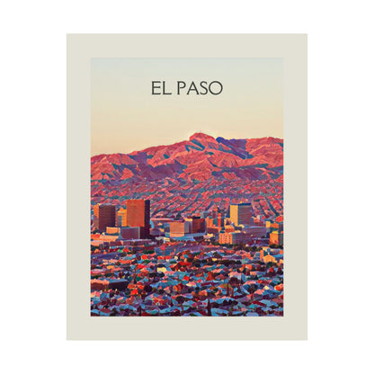 El Paso City Painting Poster