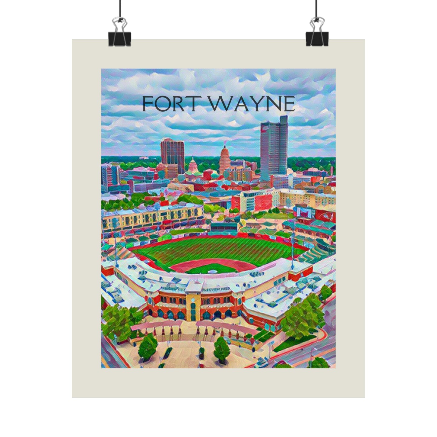 Fort Wayne Indiana City Painting Poster