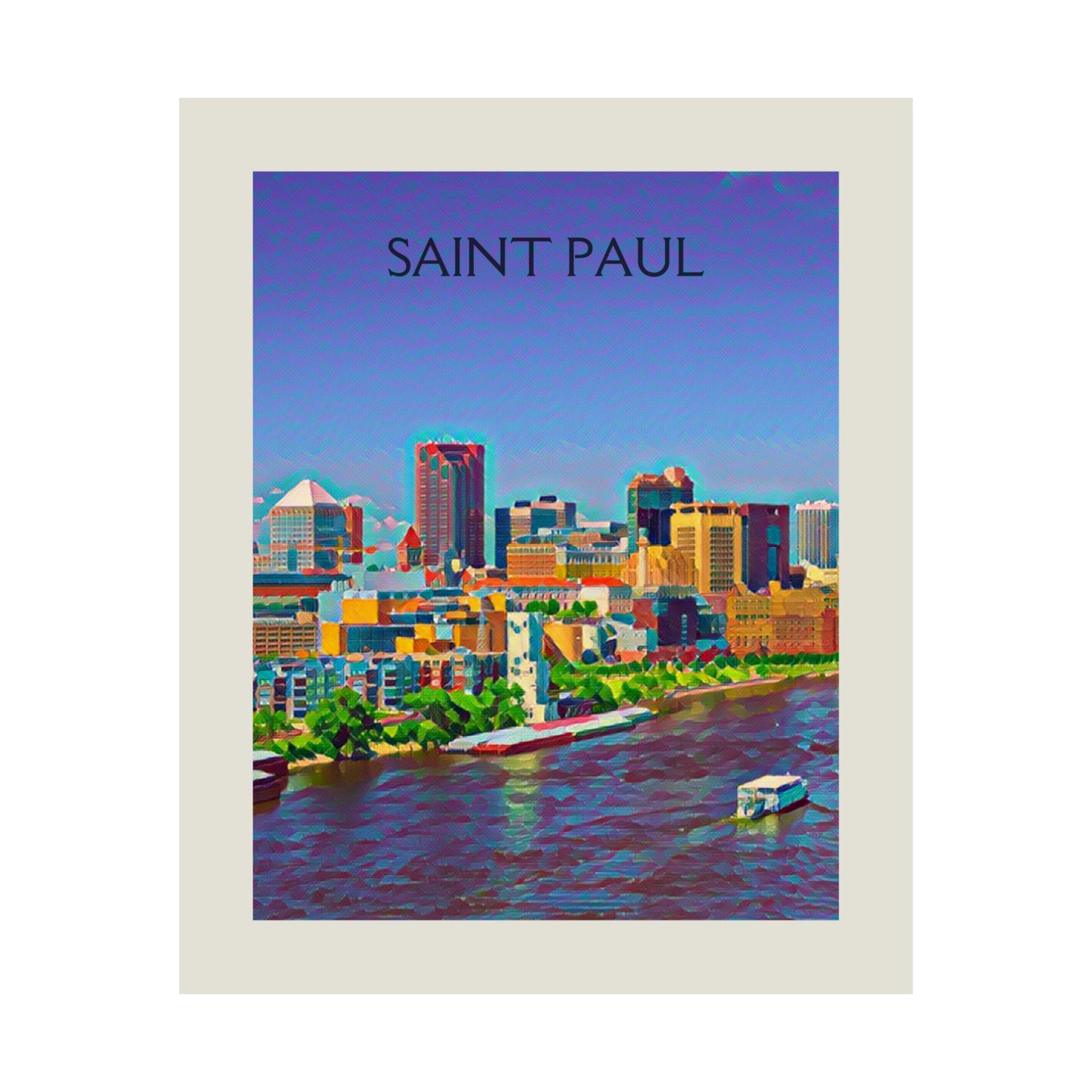 Saint Paul Minnesota City Painting Poster