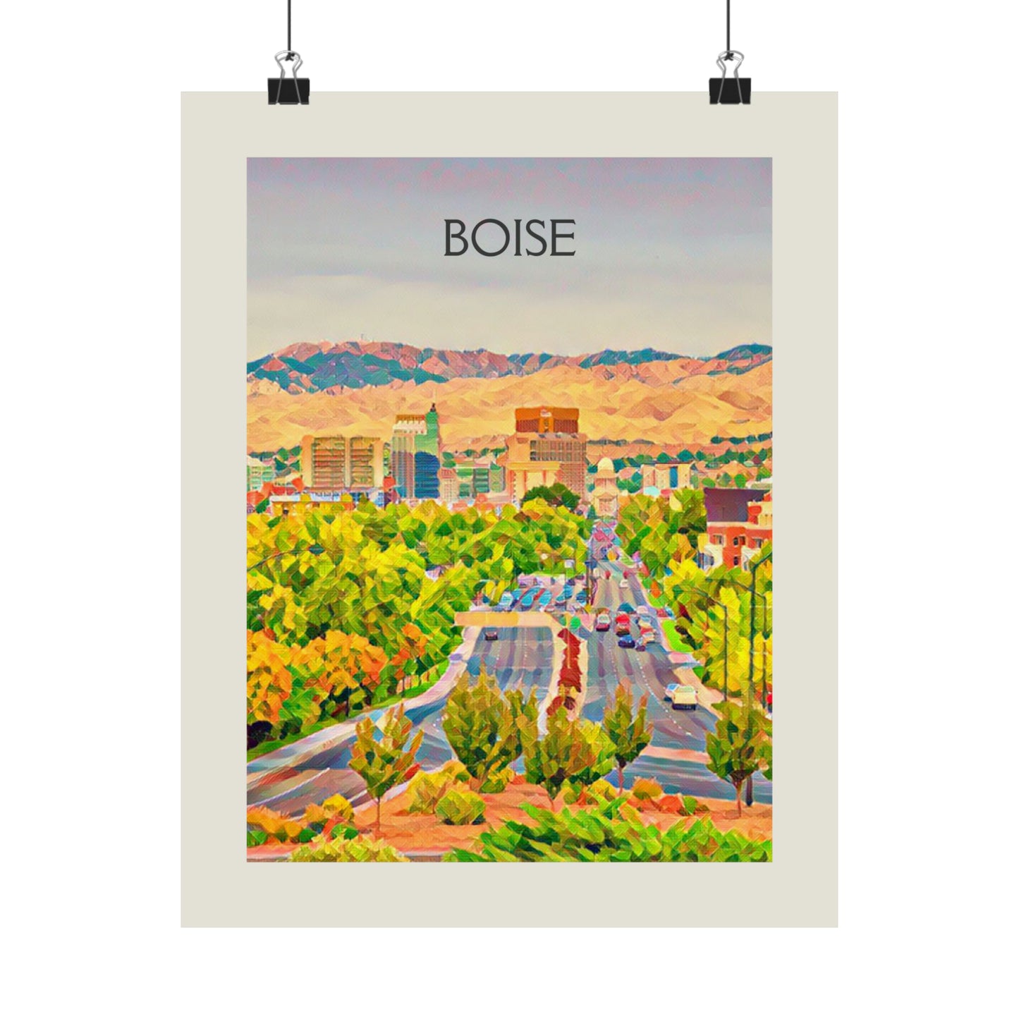 Boise Idaho City Painting Poster