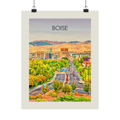 Boise Idaho City Painting Poster