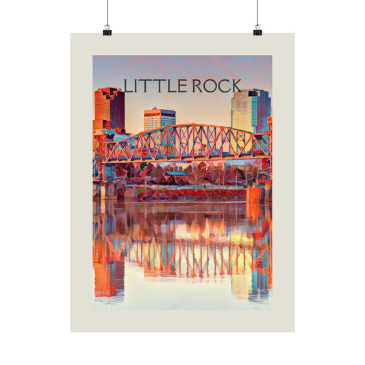 Little Rock Arkansas City Painting Poster