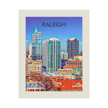 Raleigh North Carolina City Painting Poster