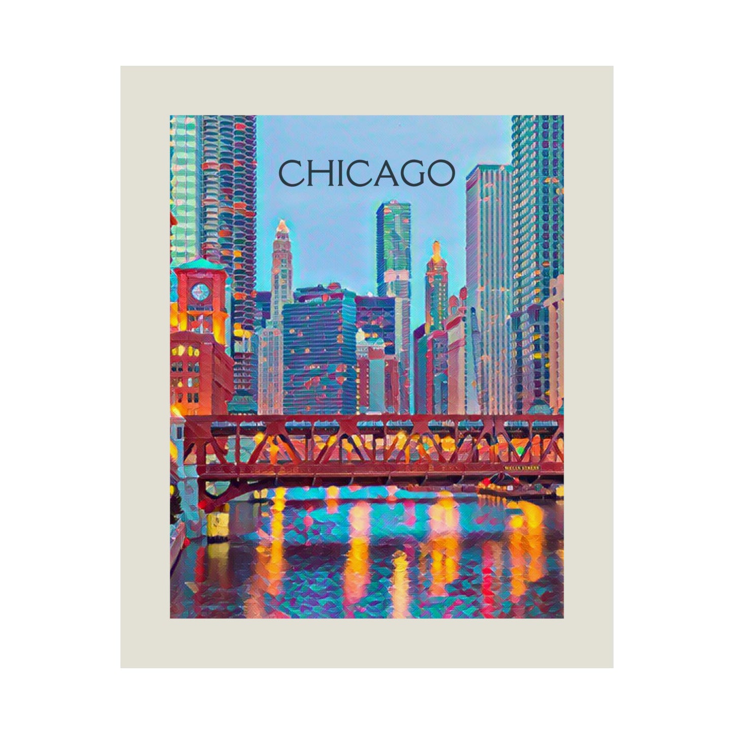 Chicago Illinois City Painting Poster