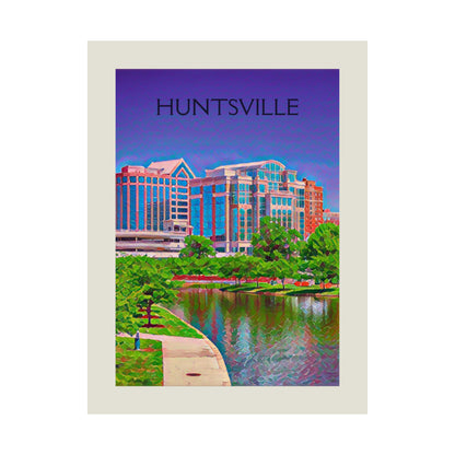 Huntsville Alabama City Painting Poster