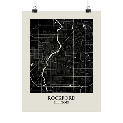 Rockford Illinois Map Print