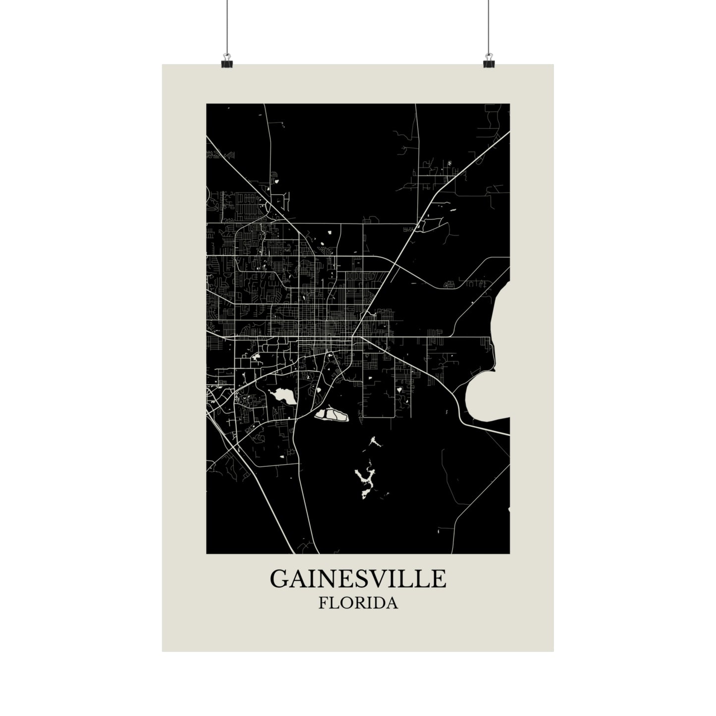 Gainesville Florida Map Print