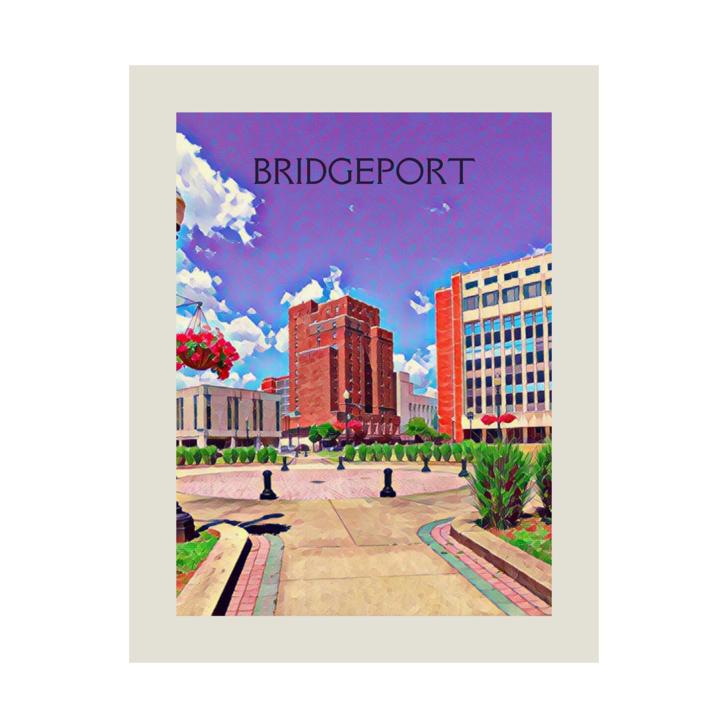 Bridgeport Connecticut City Painting Poster