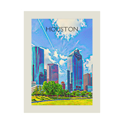 Houston Texas City Painting Poster