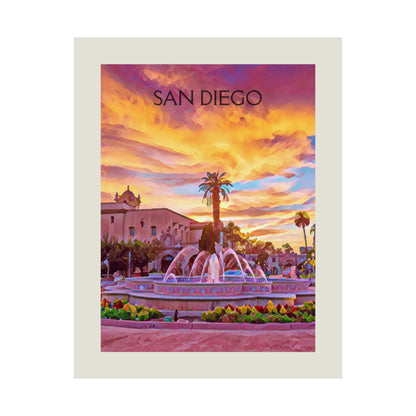 San Diego California City Painting Poster