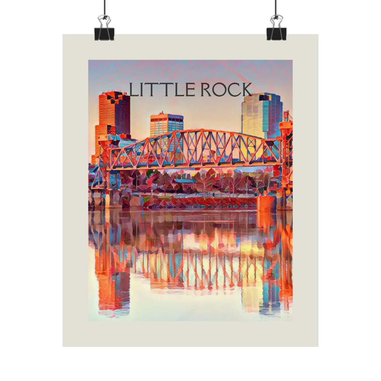 Little Rock Arkansas City Painting Poster