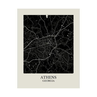 Athens Georgia Map Print