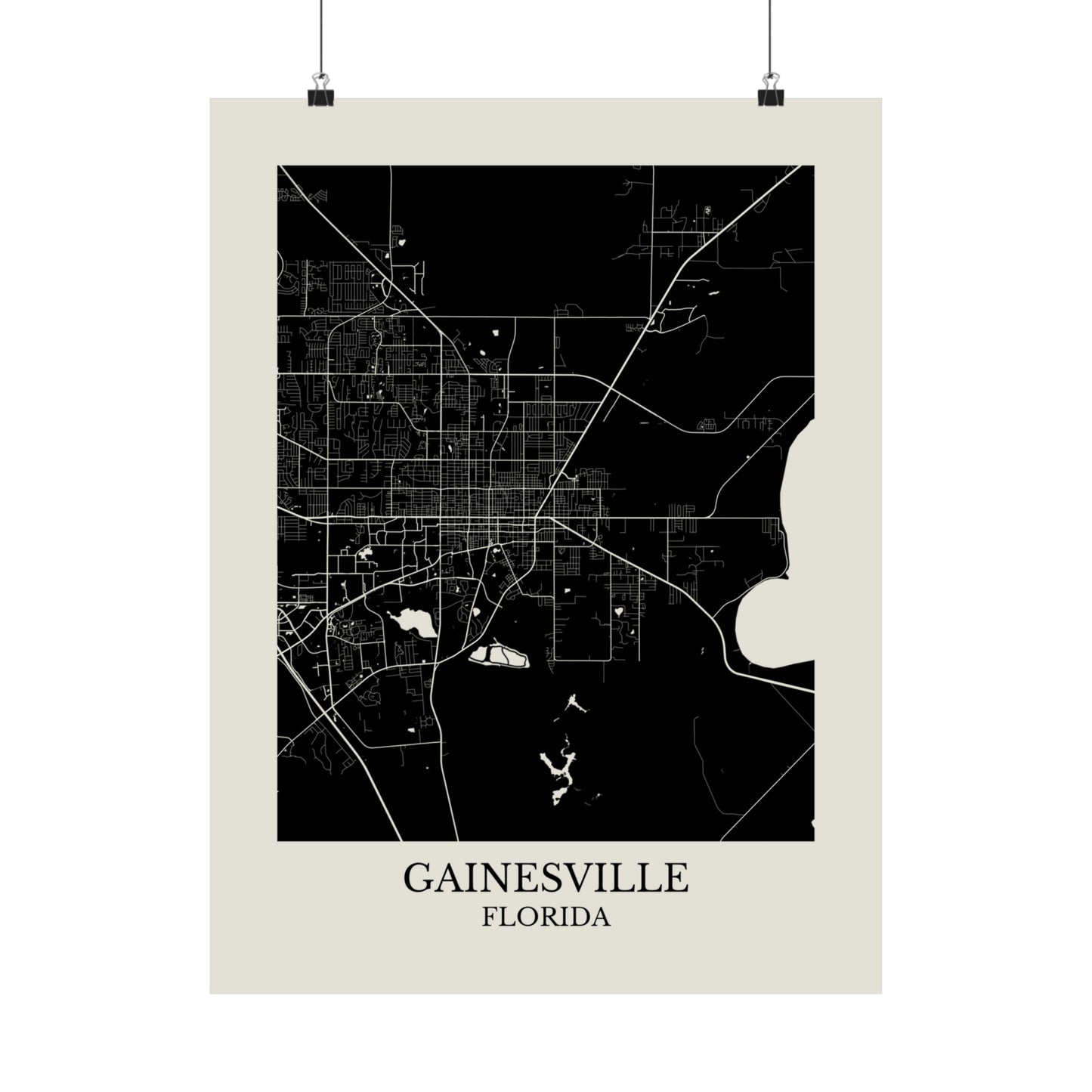 Gainesville Florida Map Print