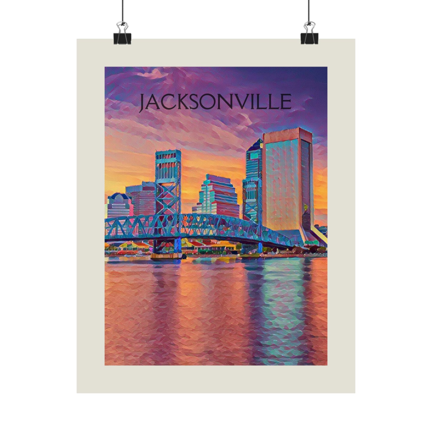 Jacksonville Florida City Painting Poster