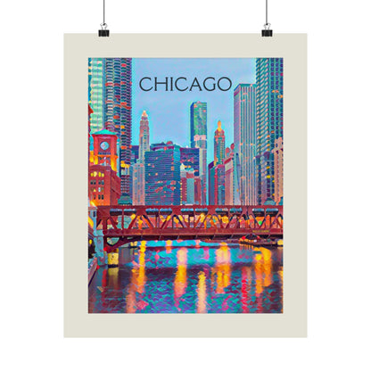 Chicago Illinois City Painting Poster