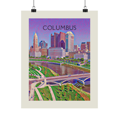 Columbus Ohio City Painting Poster