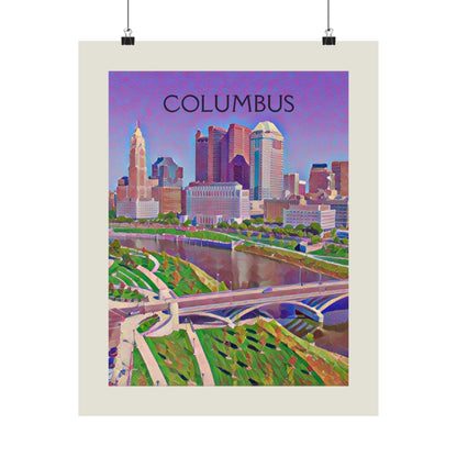 Columbus Ohio City Painting Poster