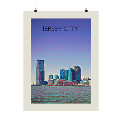 Jersey City NJ City Painting Poster