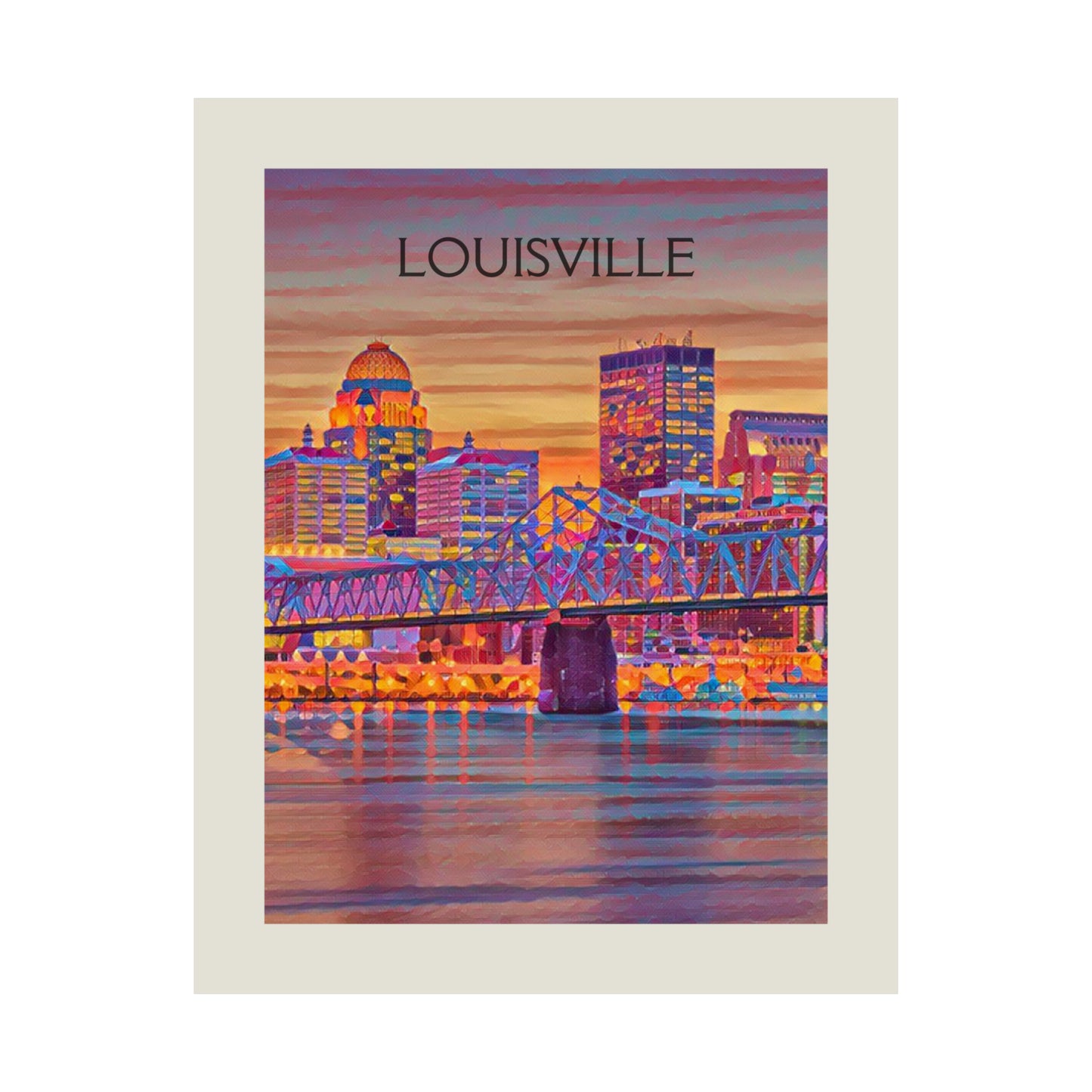 Louisville Kentucky City Painting Poster