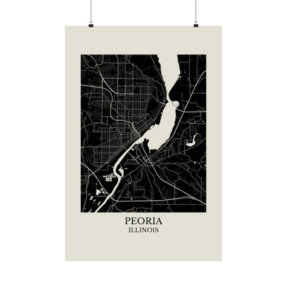 Peoria Illinois Map Print