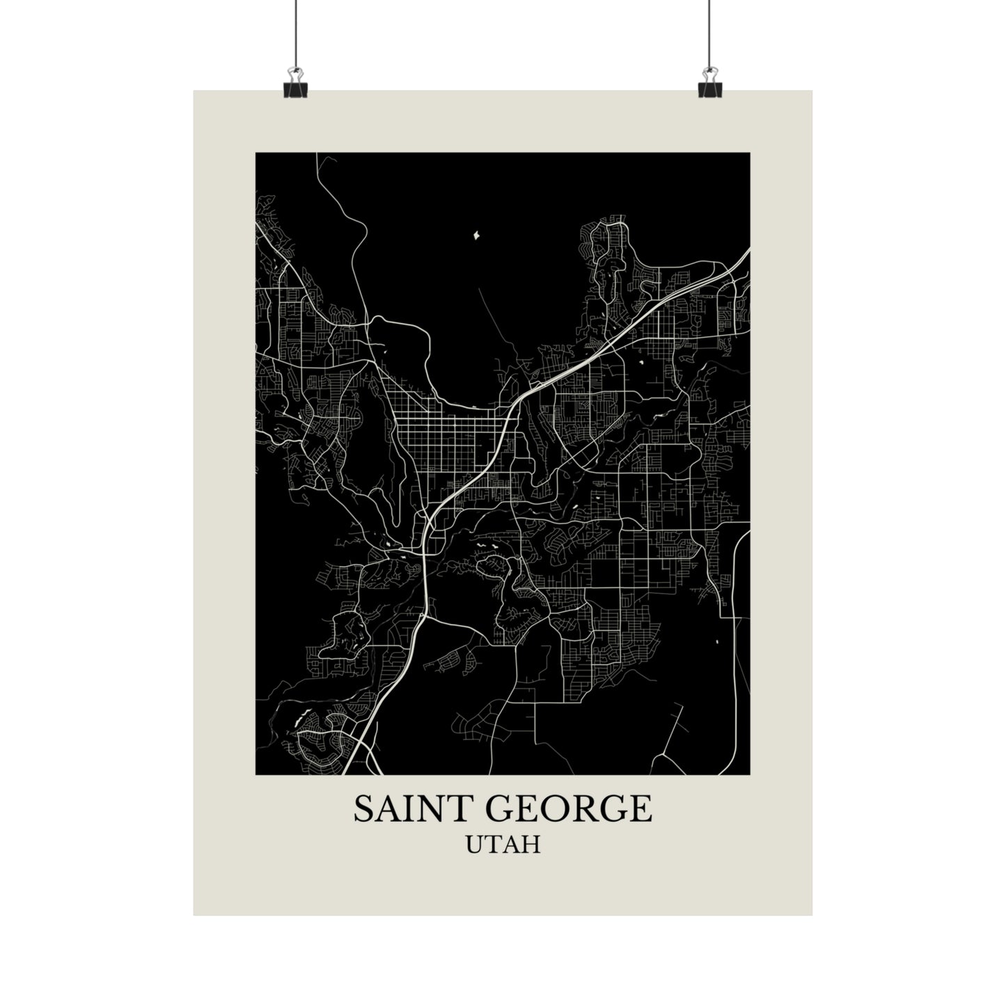 St George Utah Map Print