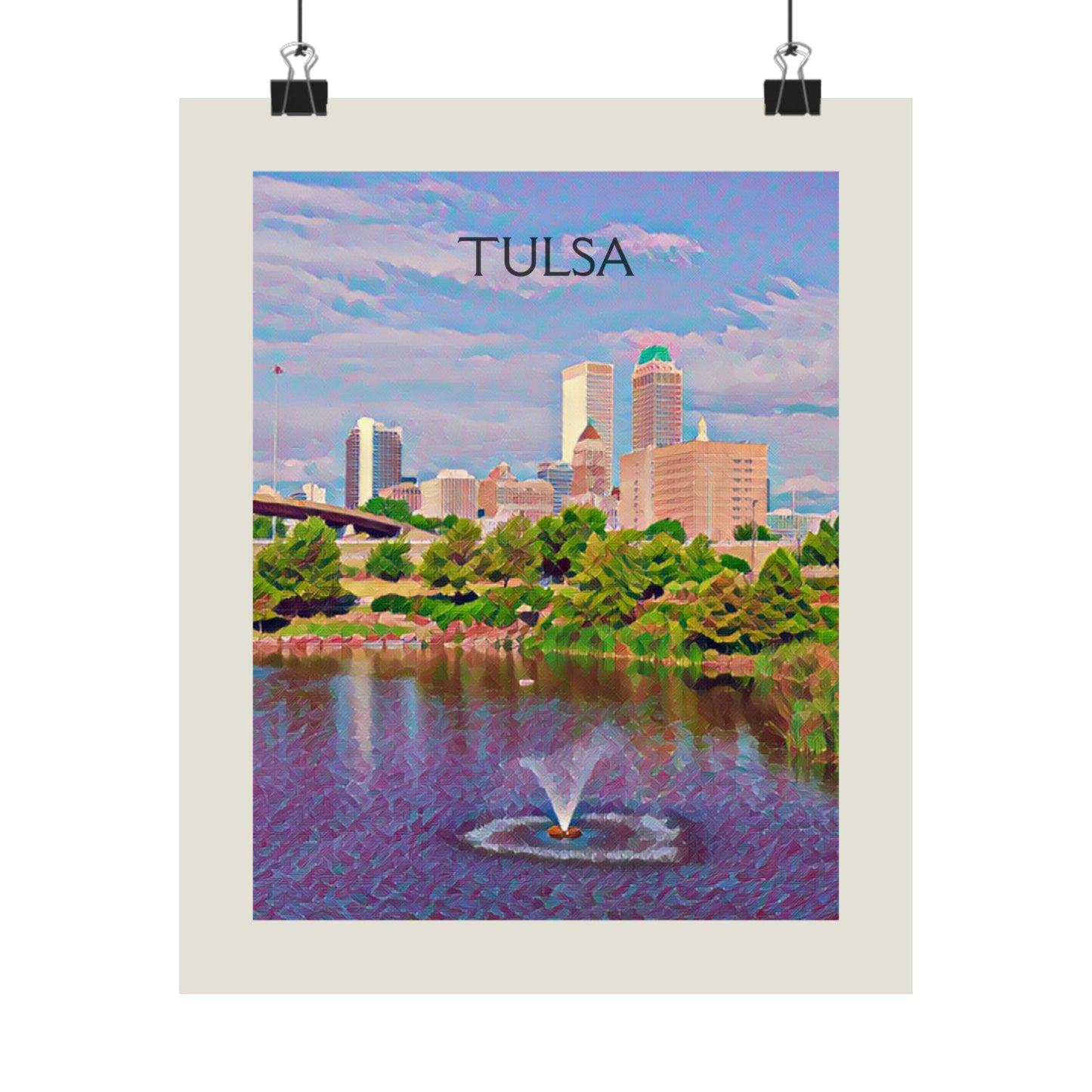 Tulsa Oklahoma City Painting Poster