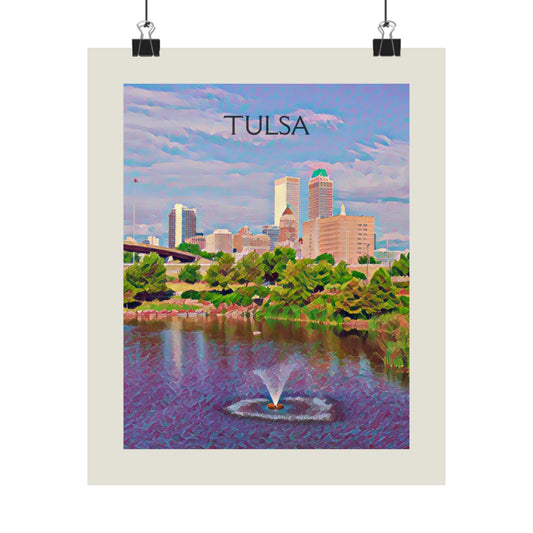 Tulsa Oklahoma City Painting Poster