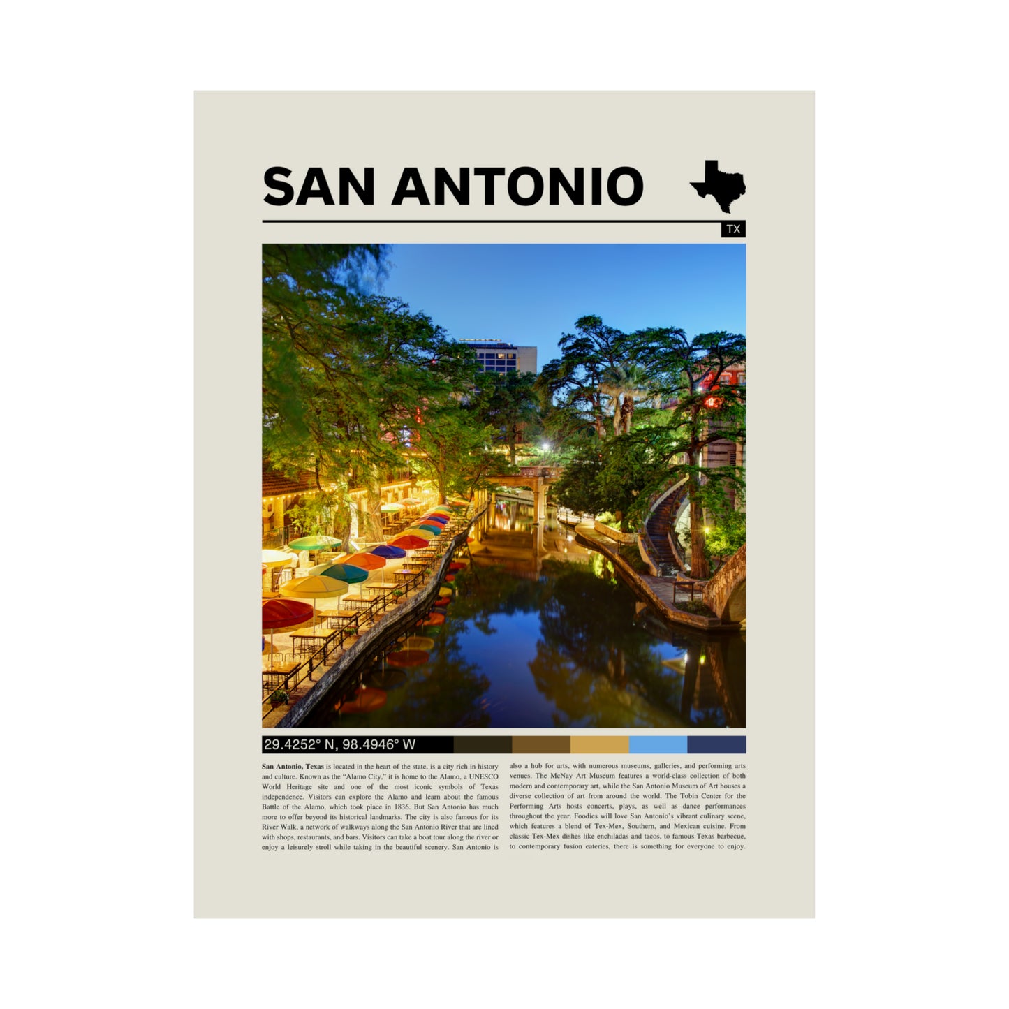 San Antonio Texas Poster