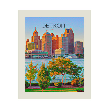 Detroit Michigan City Painting Poster