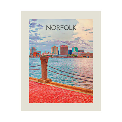 Norfolk Virginia City Painting Poster