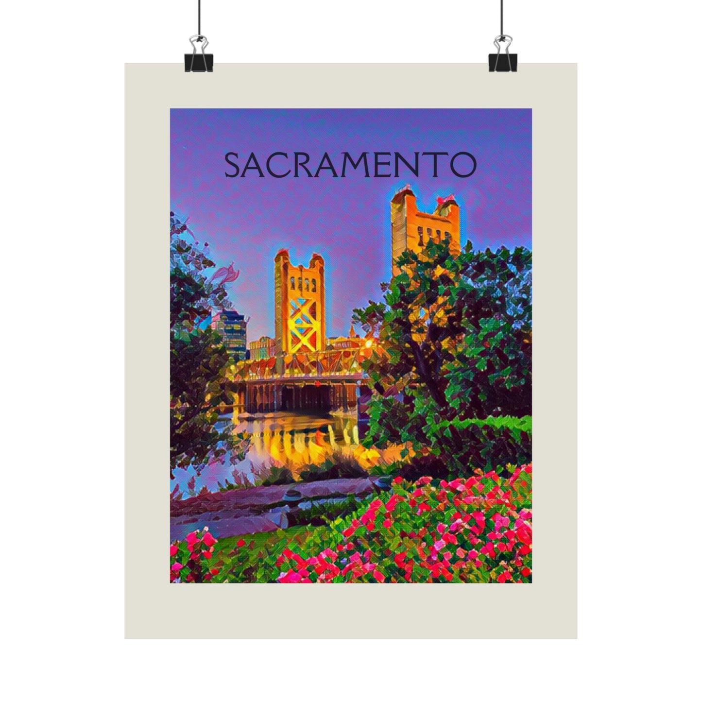 Sacramento California City Painting Poster