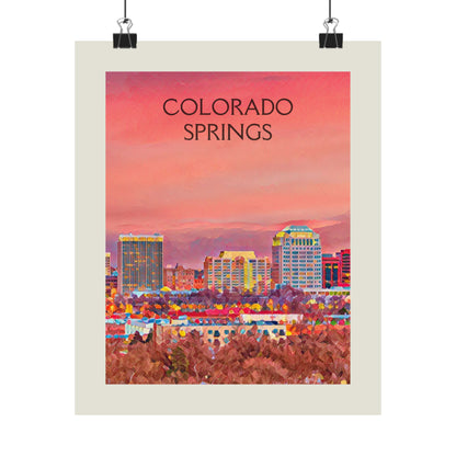 Colorado Springs Colorado City Painting Poster